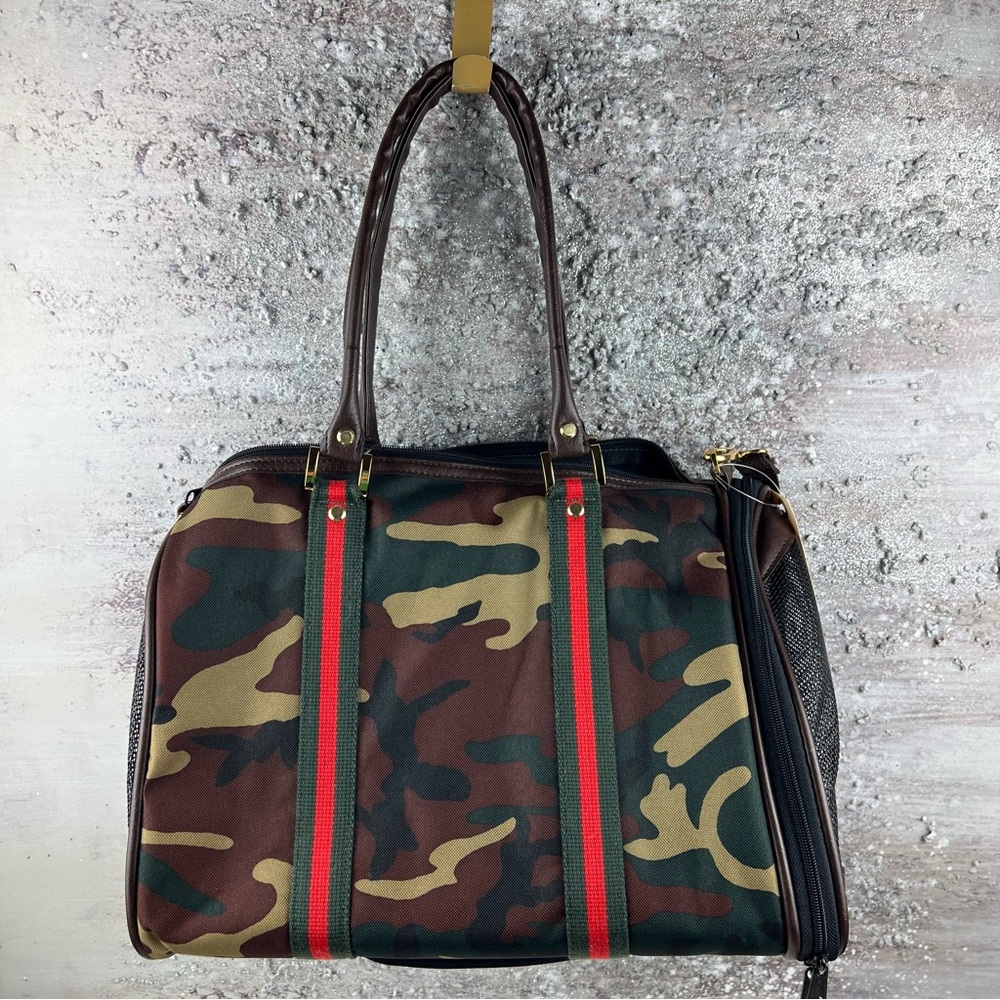 NWT Petote duffle mini Camouflage doggie carrier Bag